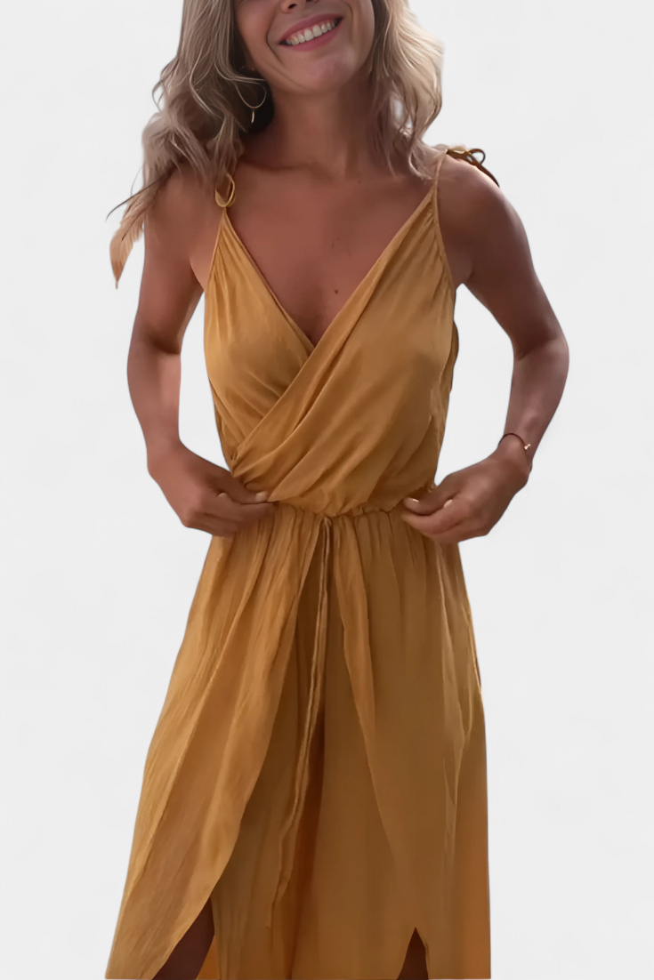 Myra™ | Cotton suit with side slit