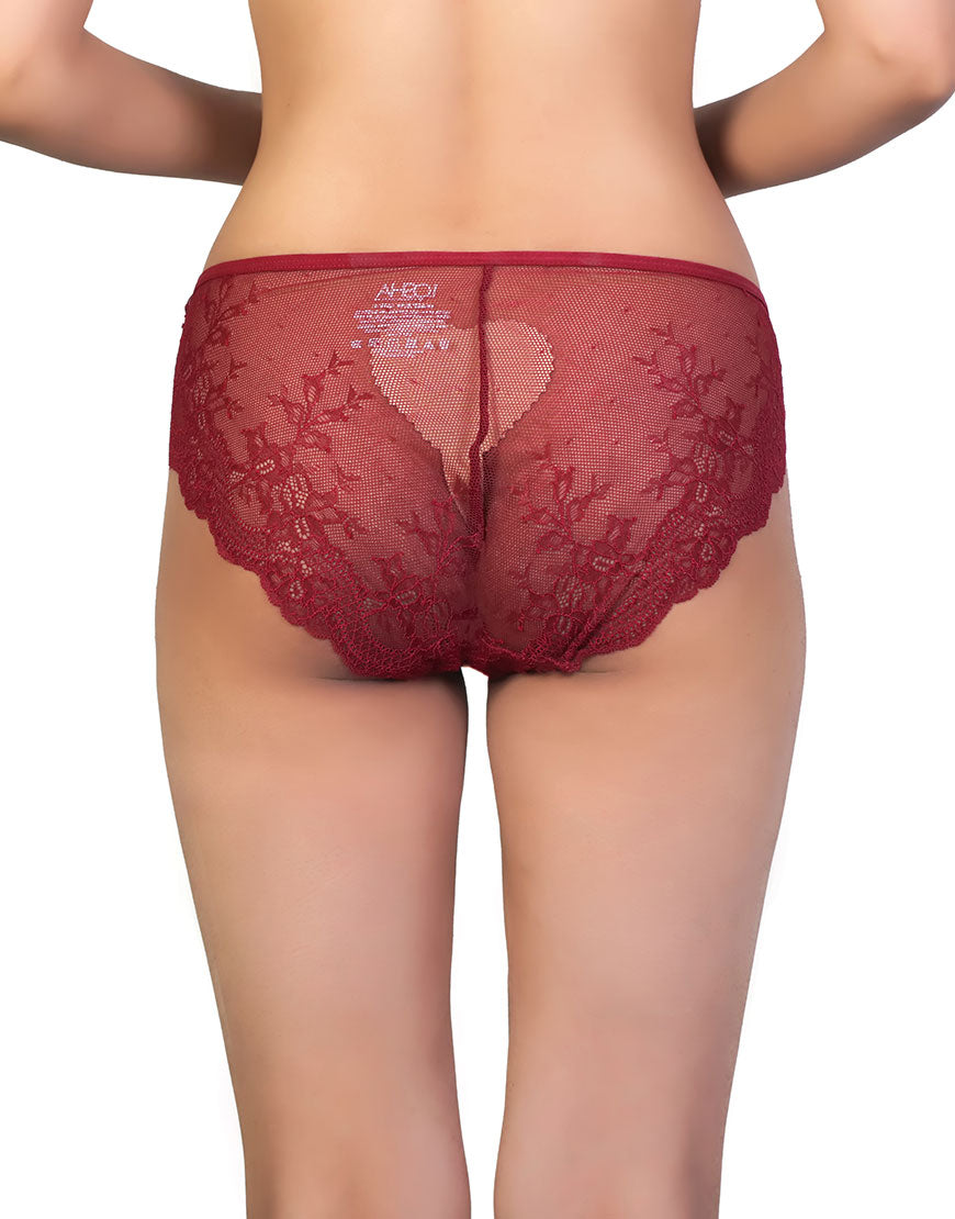 LUSH LACE BIKINI BRIEF - MAUVE