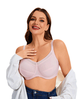 Quattro Plus Support Full-Coverage Underwire Bra with Side Shaping Panels – Quartz Pink
