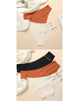 Losha Pack of 3 Low Waist Laser-Cut Briefs with Pretty Side Decoration Design