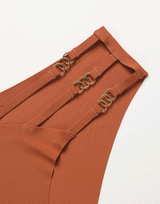 Losha Low Waist Laser-Cut Briefs with Pretty Side Decoration Design - ROST