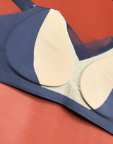 LOSHA Laser-Cut Super Soft Wide Strap Bra – Grey