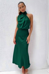Vasia™ | Long satin dress