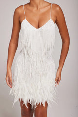 Sorvaya™ | Glamorous Feather Dress