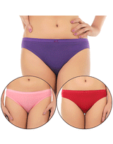 LOSHA PACK OF 3 COTTON PANTIES - ASSORTED