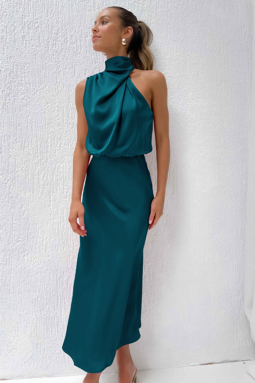 Vasia™ | Long satin dress