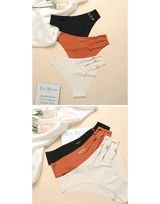 Losha Pack of 3 Low Waist Laser-Cut Briefs with Pretty Side Decoration Design