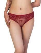 LUSH LACE BIKINI BRIEF - MAUVE