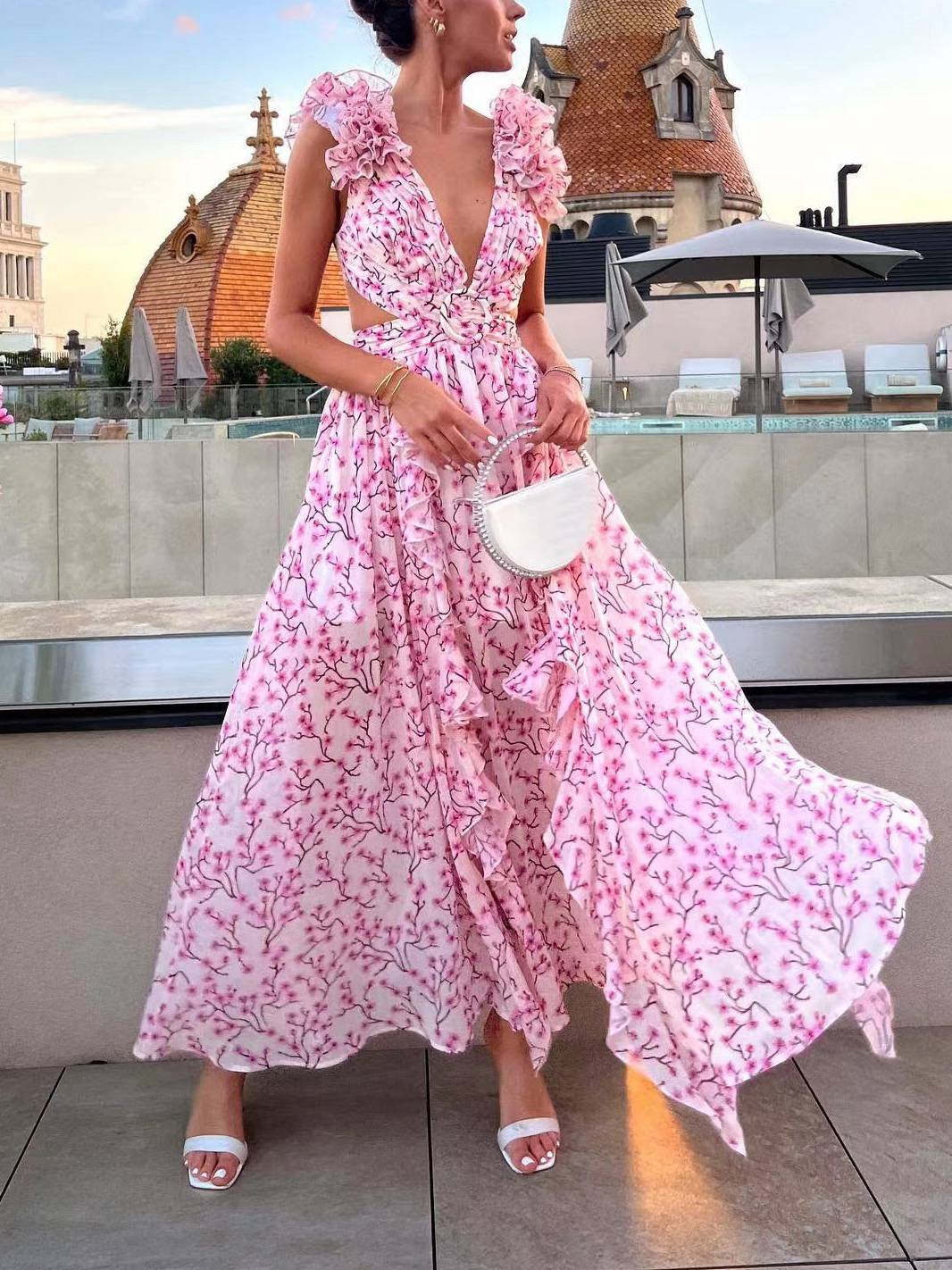 Rivqah™ | Romantic Floral Maxi Dress