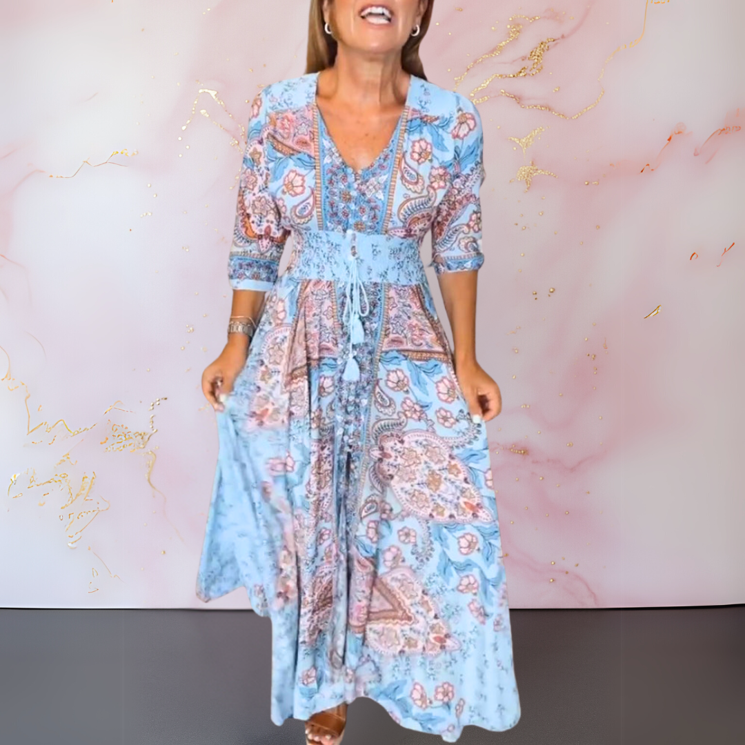 Vaida™ | Elegantes Sommerkleid mit V-Ausschnitt