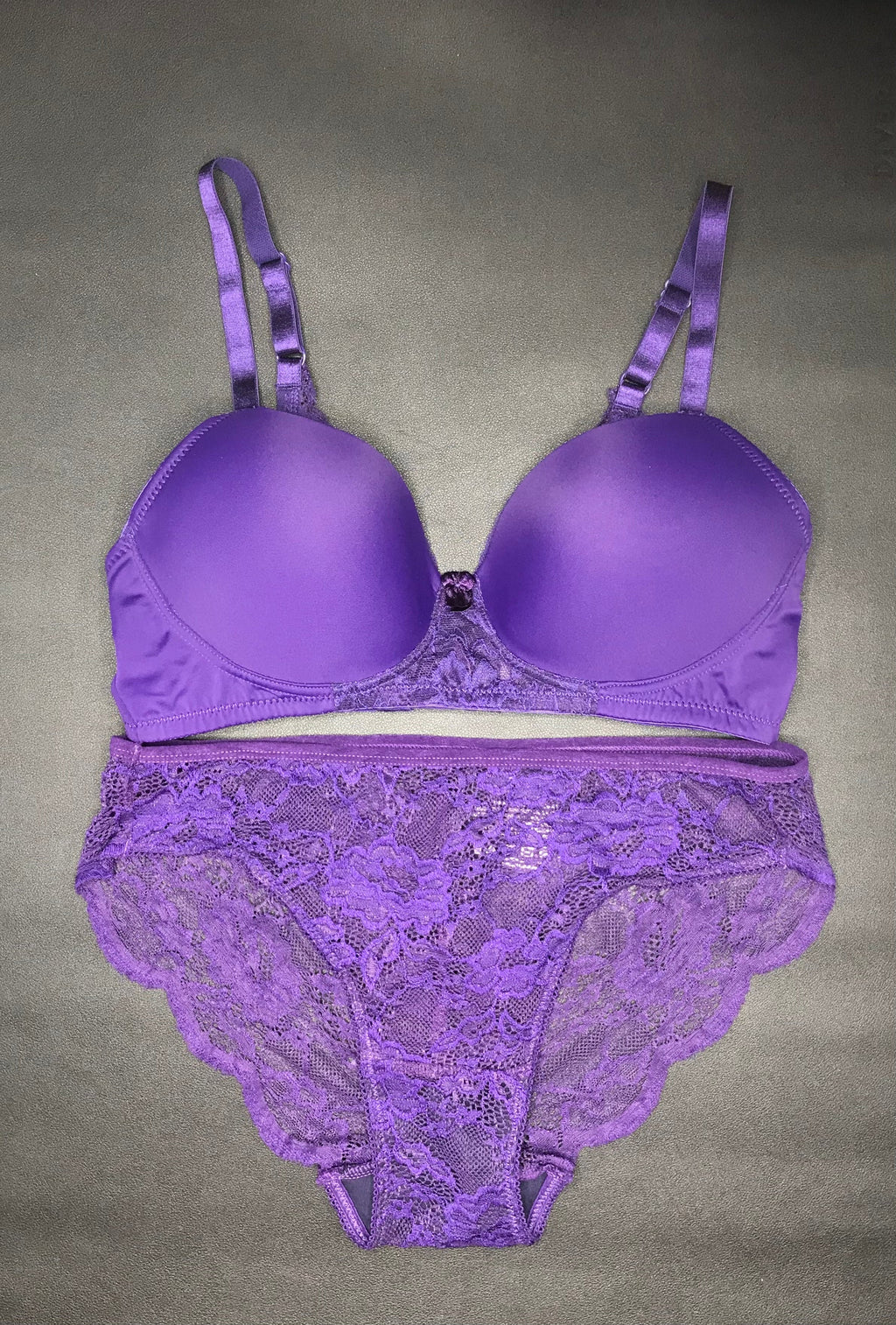 Butterfly Back Bra with Lace Panty SET – Parachute Purple