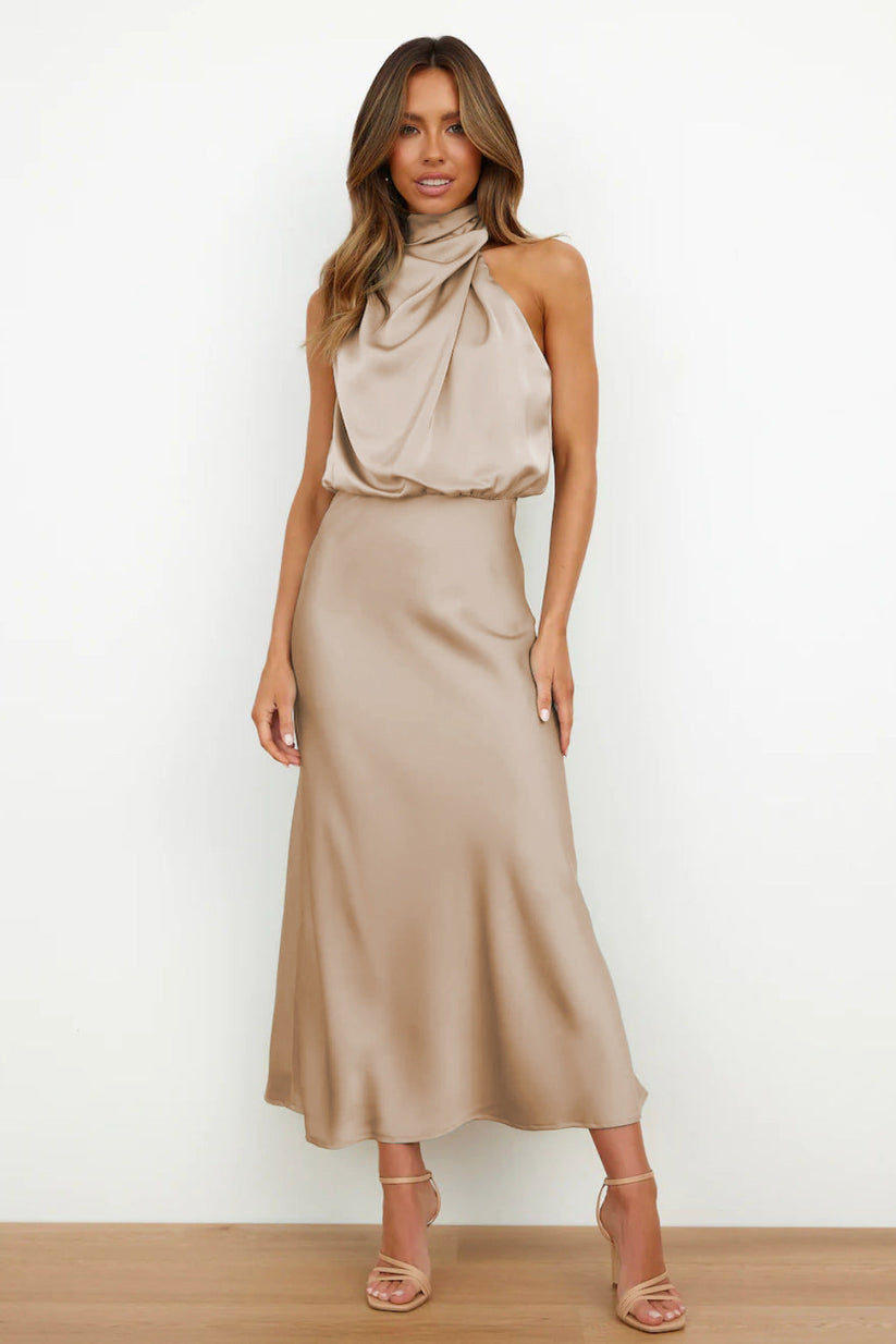 Vasia™ | Long satin dress