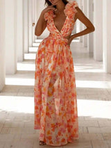 Rivqah™ | Romantic Floral Maxi Dress