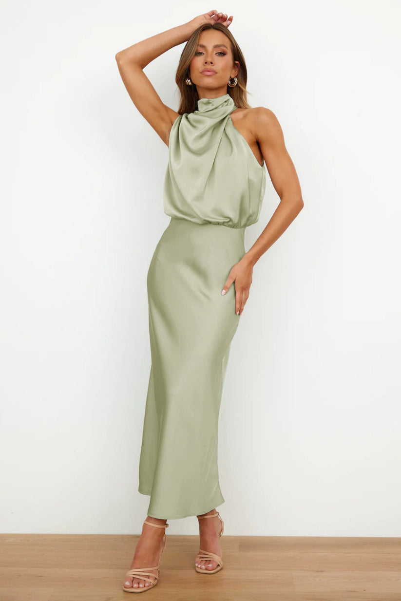 Vasia™ | Long satin dress