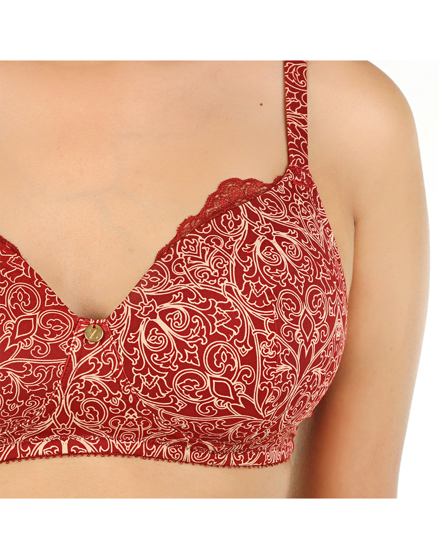 ZEN Series wireless bra with super soft, lightly padded cups – Merlot