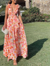 Rivqah™ | Romantic Floral Maxi Dress