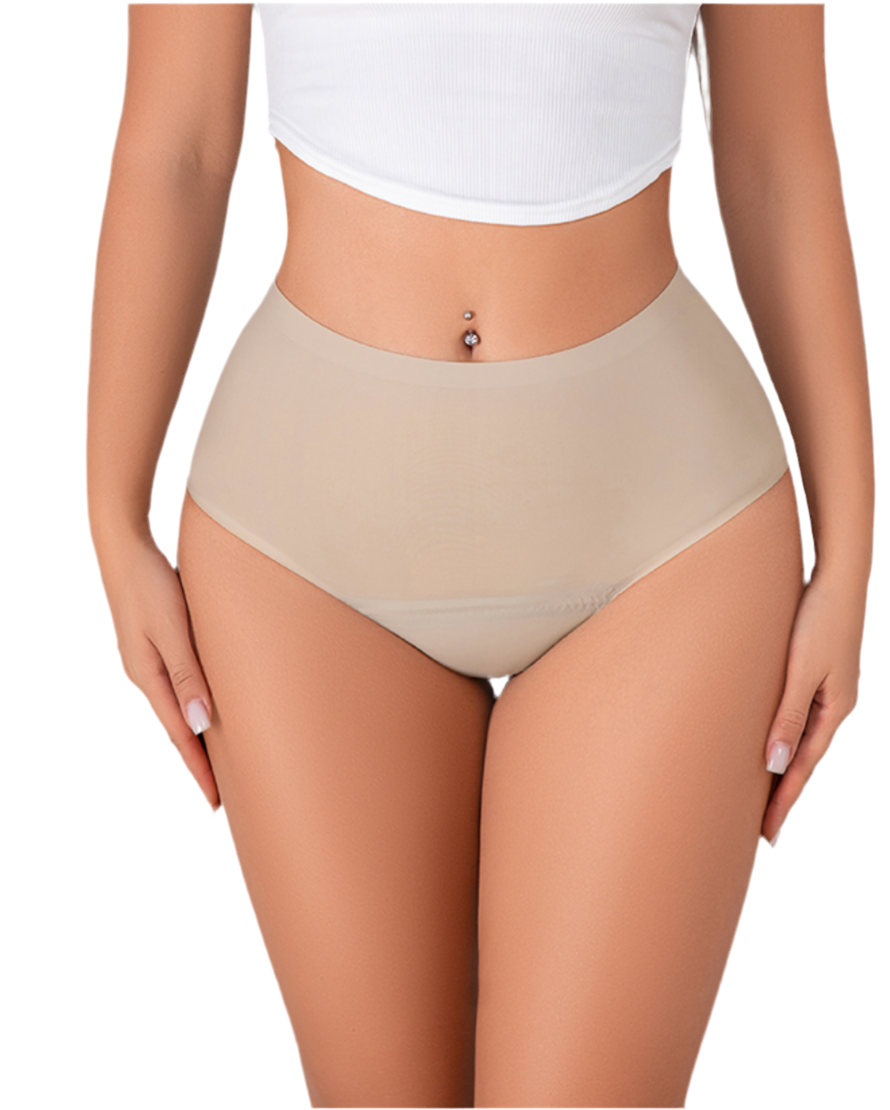 Losha High Waist Laser-Cut 4-Layer Period Briefs - Beige