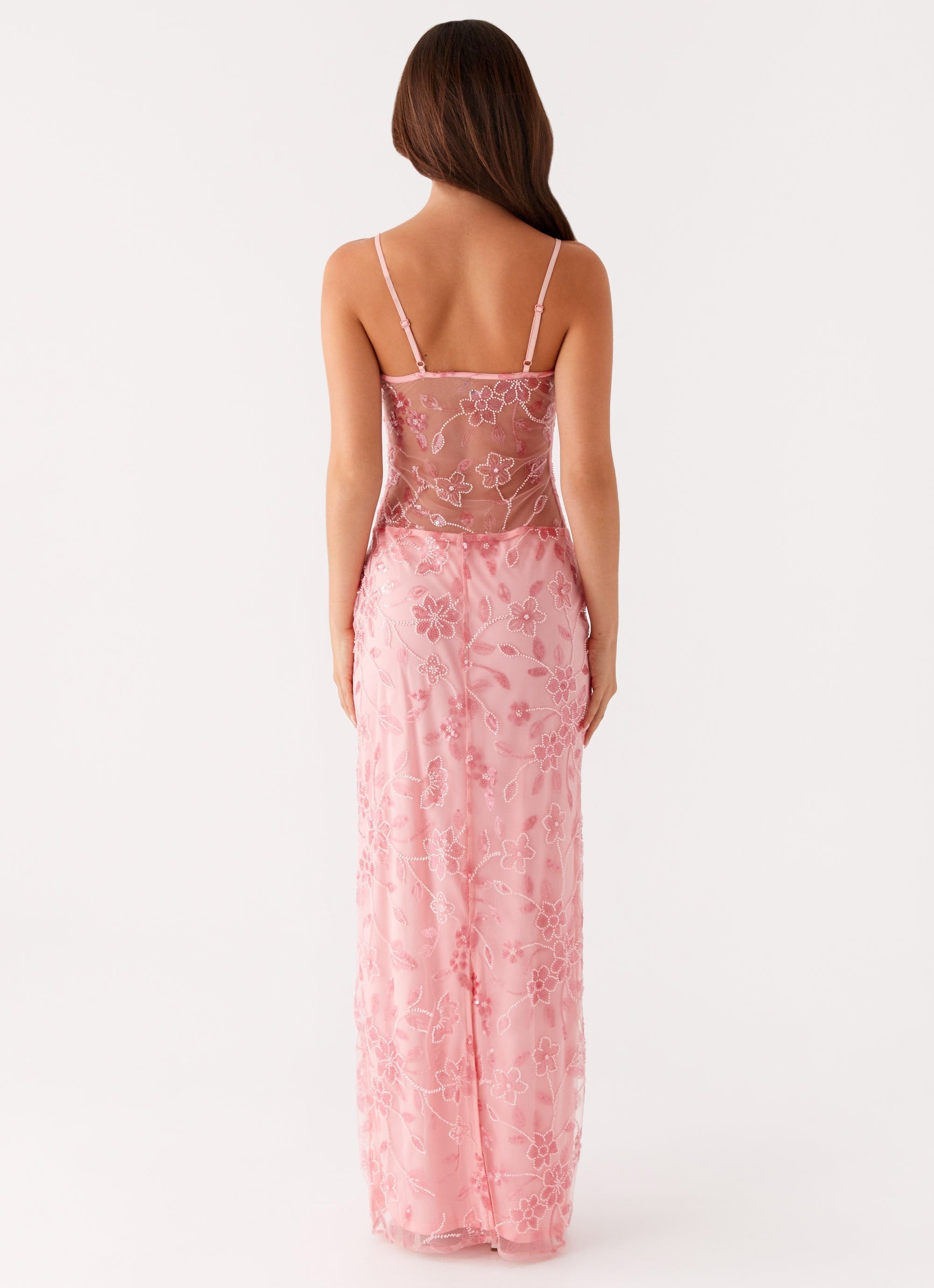 Laura™ | Sheer floral maxi dress