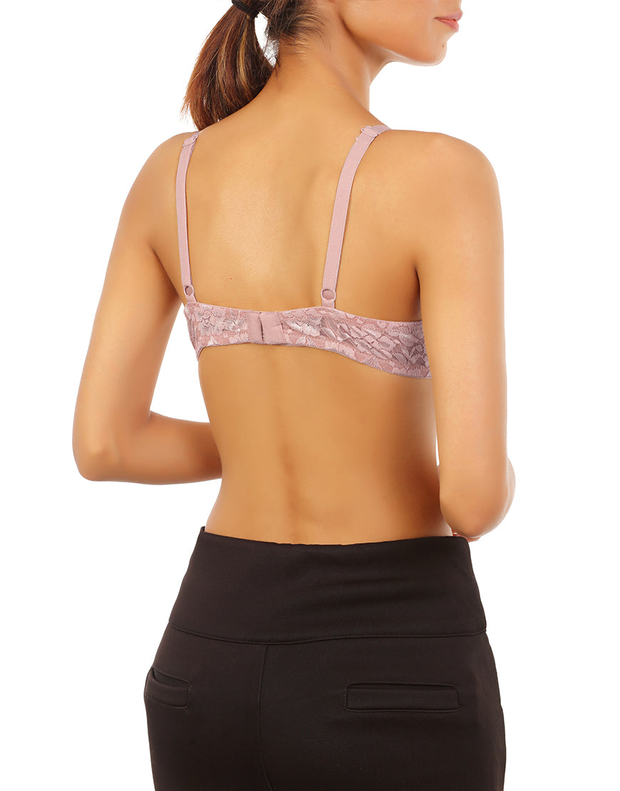 Lightly padded cotton underwire T-shirt bra – Dawn Pink