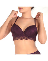 Lace push-up bra set with suspender belt – Fig