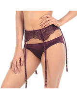 Lace push-up bra set with suspender belt – Fig