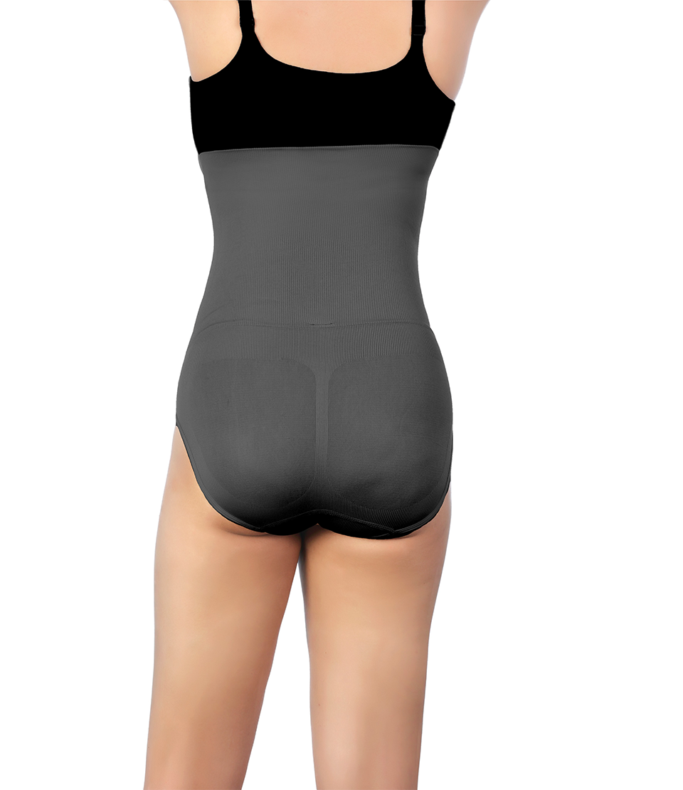 SEAMLESS HIGH-WAIST SHAPING PANTY - JET BLACK