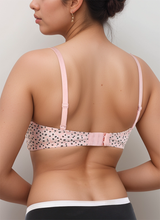 LOSHA Baumwoll-BH mit doppellagigem Stoff, mittelhohem Mittelsteg, ohne Bügel, bedruckt – Candy Floral Print