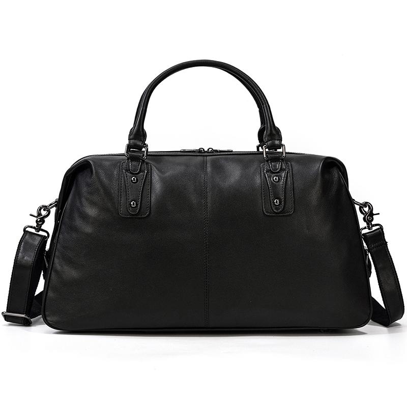 Zion™ | Schwarze Leder-Reisetasche