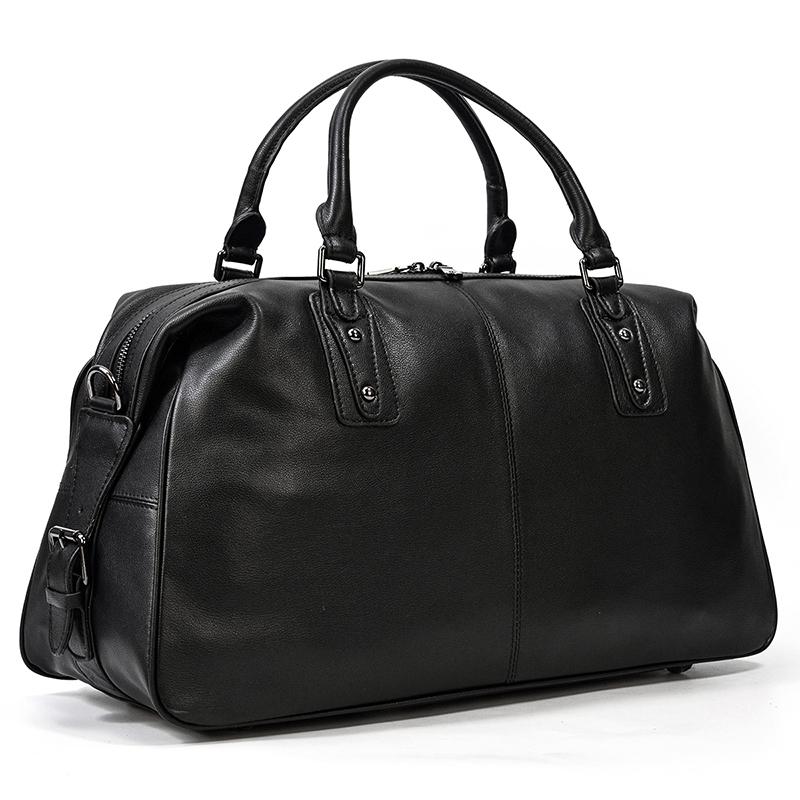 Zion™ | Schwarze Leder-Reisetasche