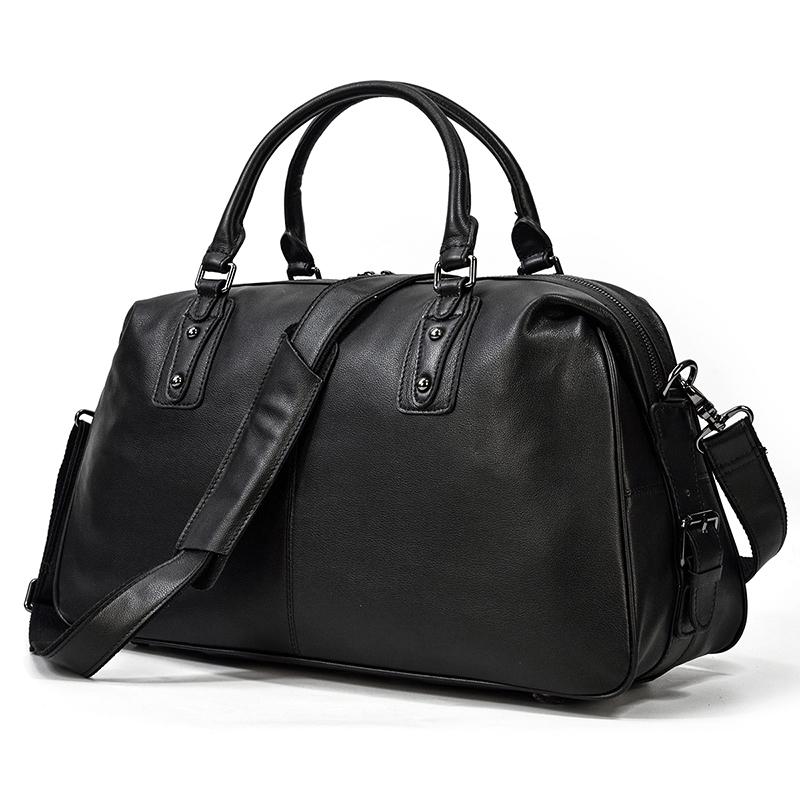 Zion™ | Schwarze Leder-Reisetasche