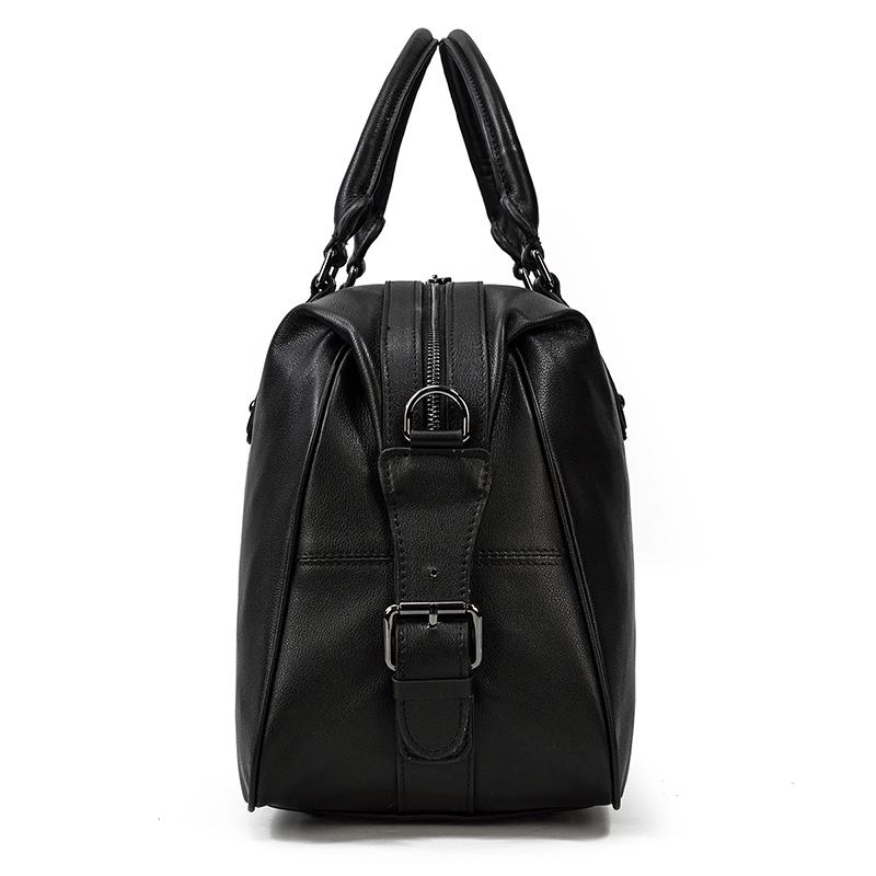 Zion™ | Schwarze Leder-Reisetasche