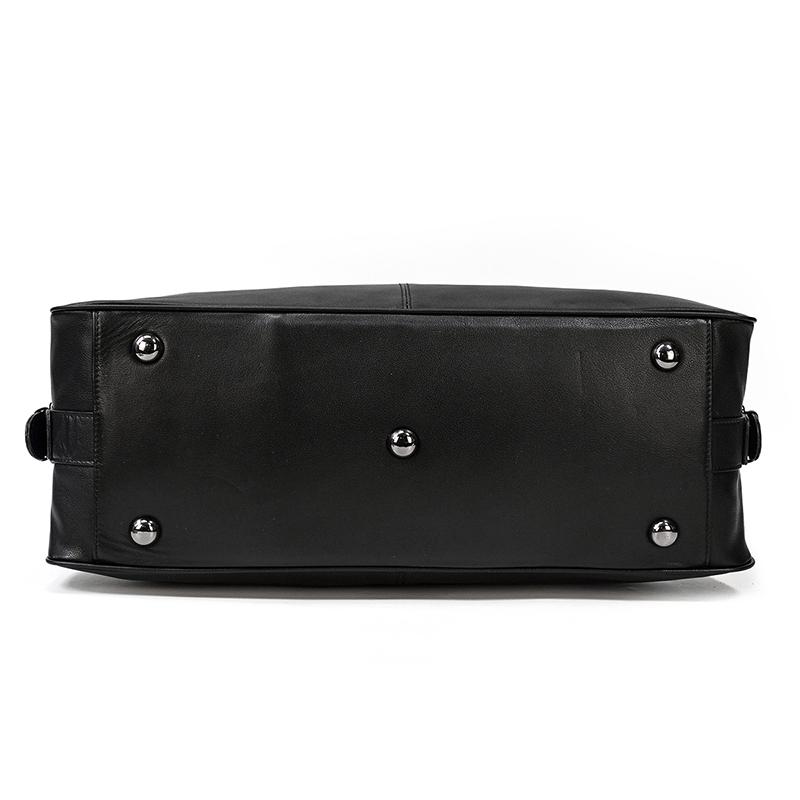 Zion™ | Schwarze Leder-Reisetasche
