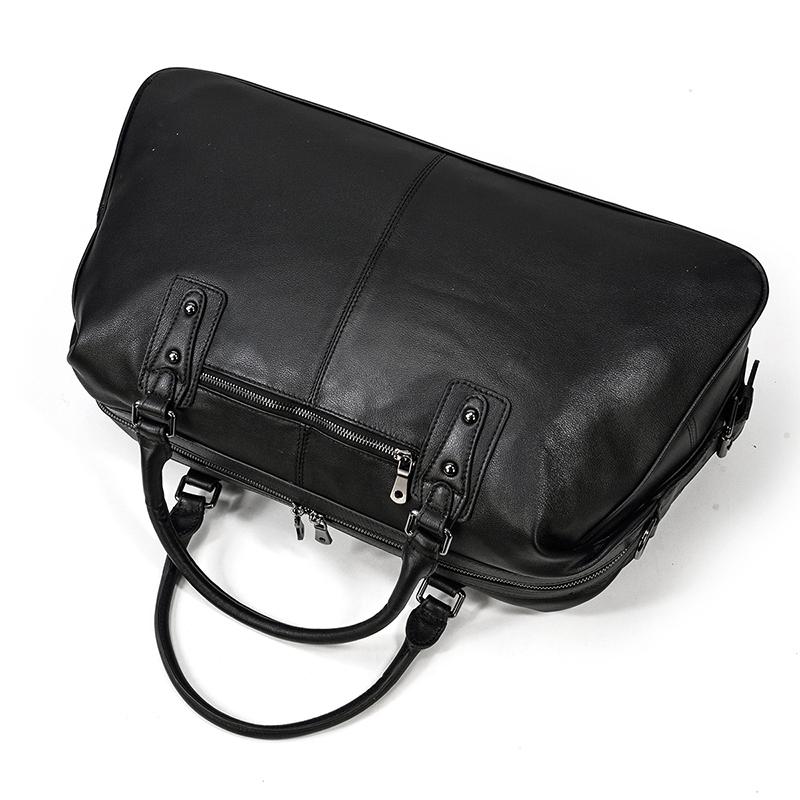 Zion™ | Schwarze Leder-Reisetasche
