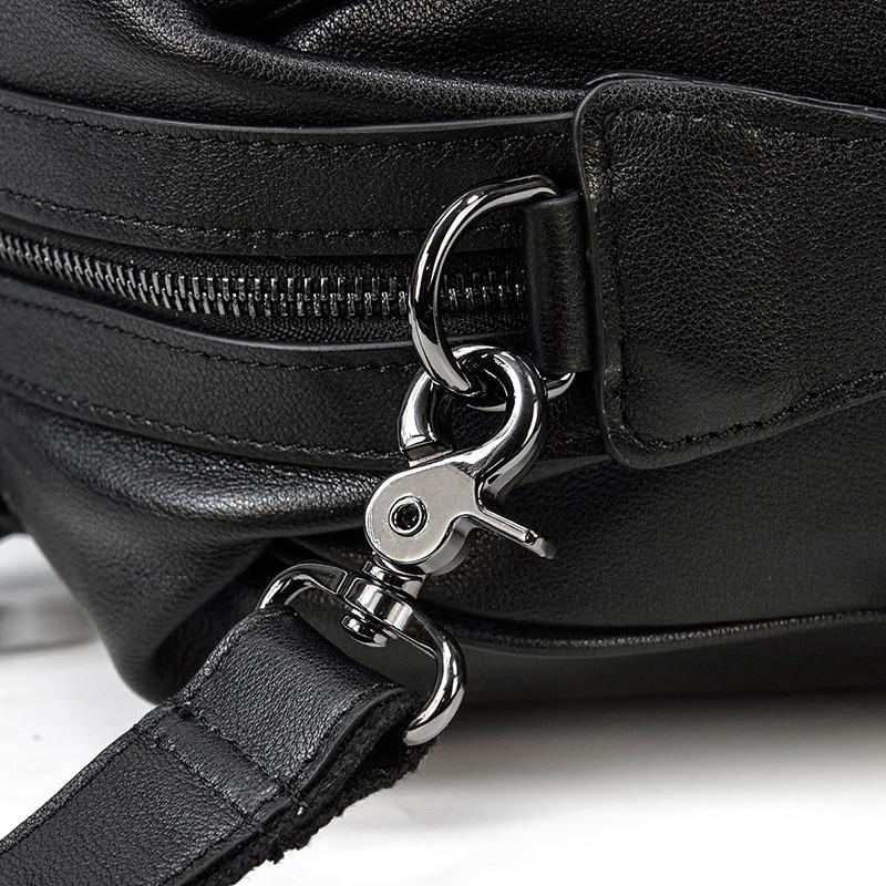 Zion™ | Schwarze Leder-Reisetasche