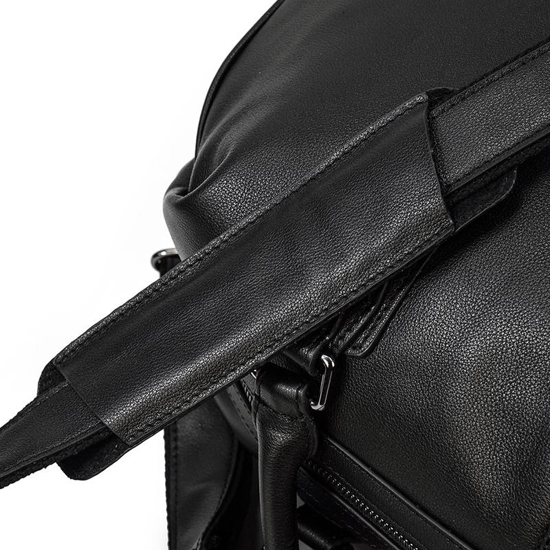 Zion™ | Schwarze Leder-Reisetasche