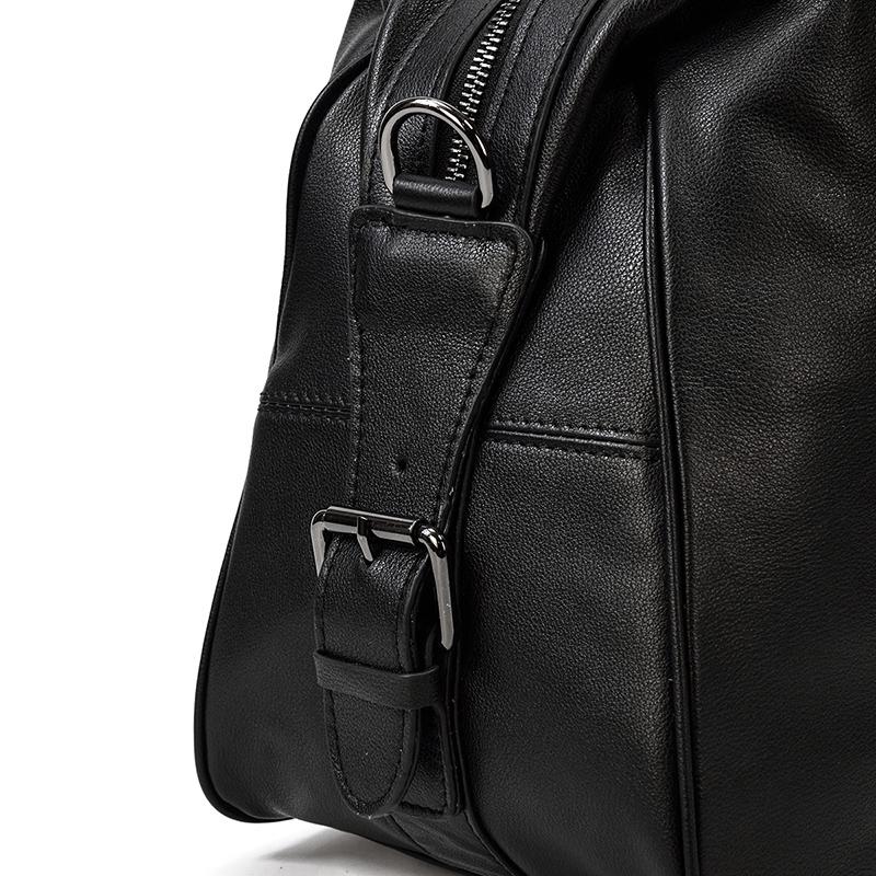 Zion™ | Schwarze Leder-Reisetasche