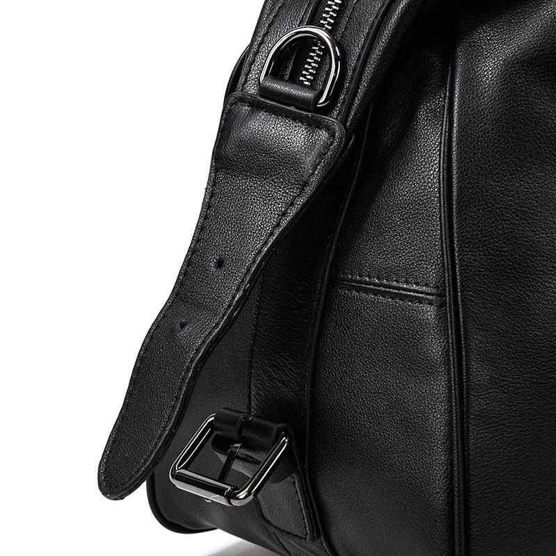 Zion™ | Schwarze Leder-Reisetasche