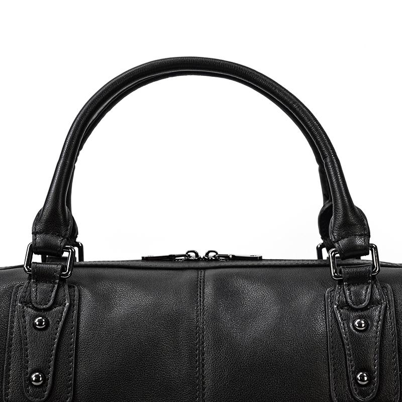 Zion™ | Schwarze Leder-Reisetasche