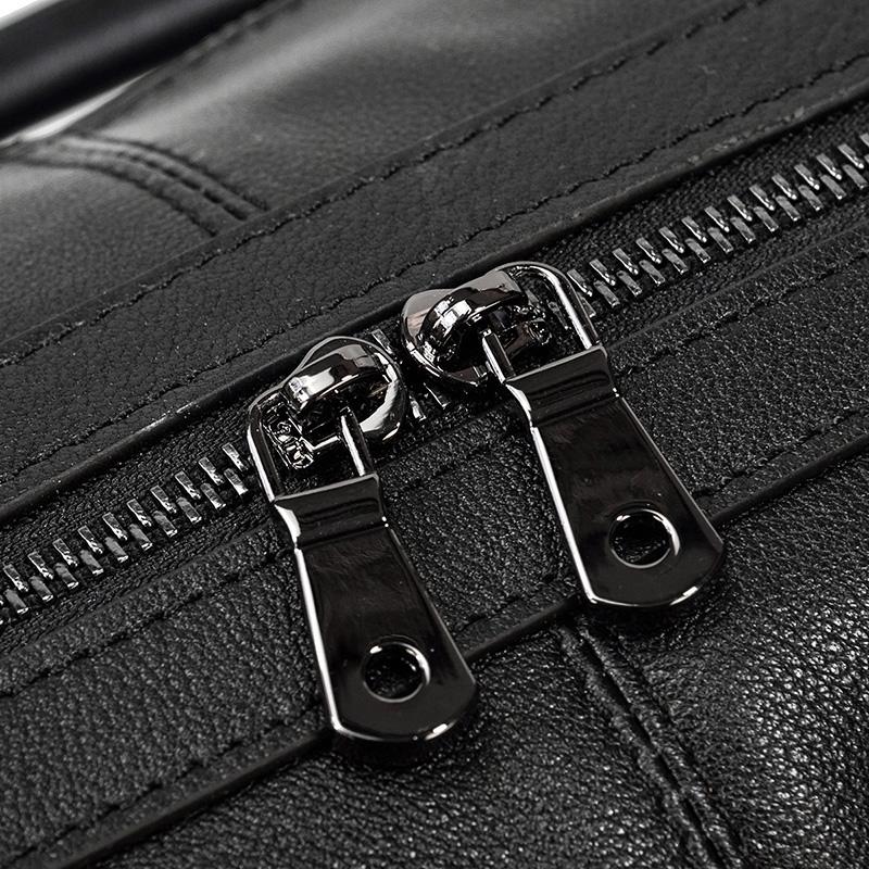 Zion™ | Schwarze Leder-Reisetasche