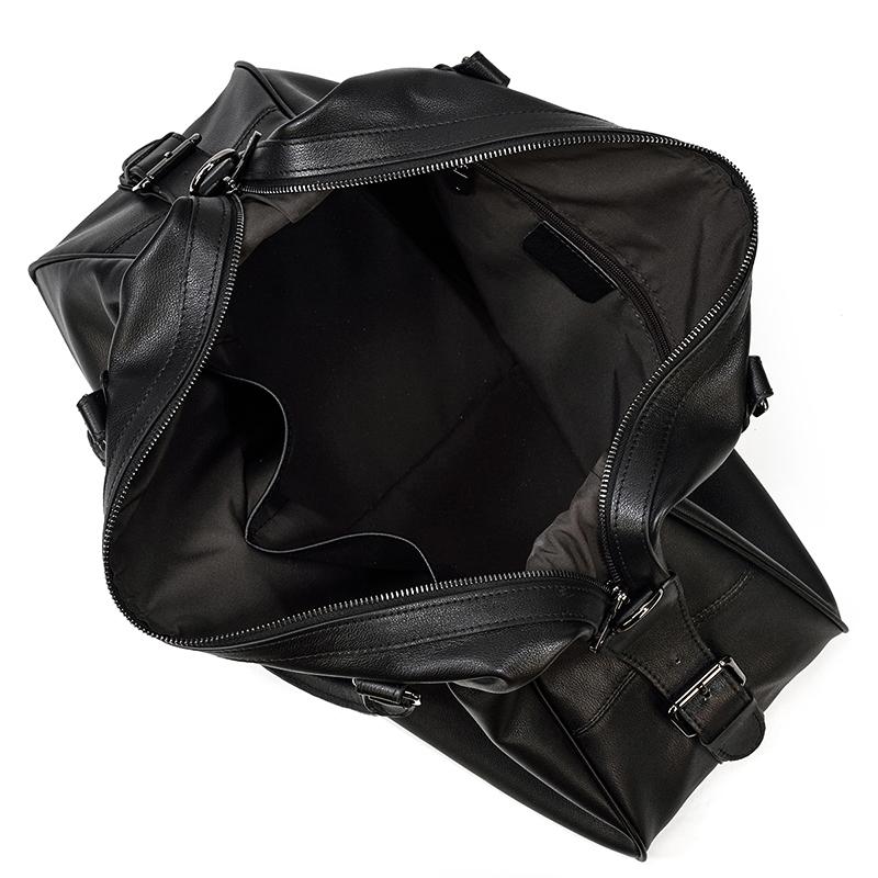 Zion™ | Schwarze Leder-Reisetasche