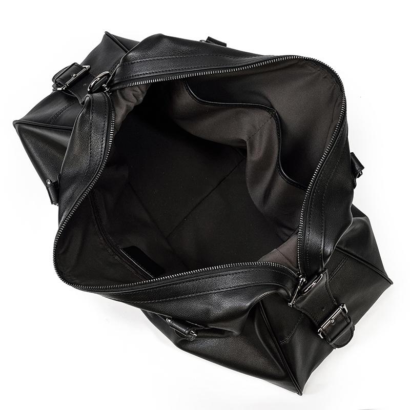 Zion™ | Schwarze Leder-Reisetasche