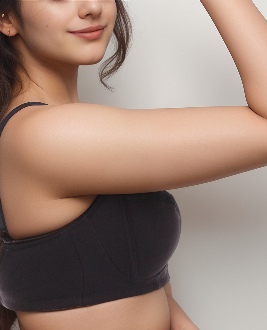 Double Layered Cotton Bra Sag Lift Minimizer – Black