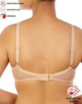 BH mit voller Abdeckung, super Unterstützung, nahtlos geformte Cups, Minimizer – Hautfarben