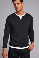 Eden™ | Casual Henley Long Sleeve Shirt