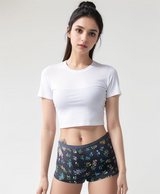 SUPER WEICHE BOYSHORTS BAUMWOLL-SLIP - BLUMENMUSTER