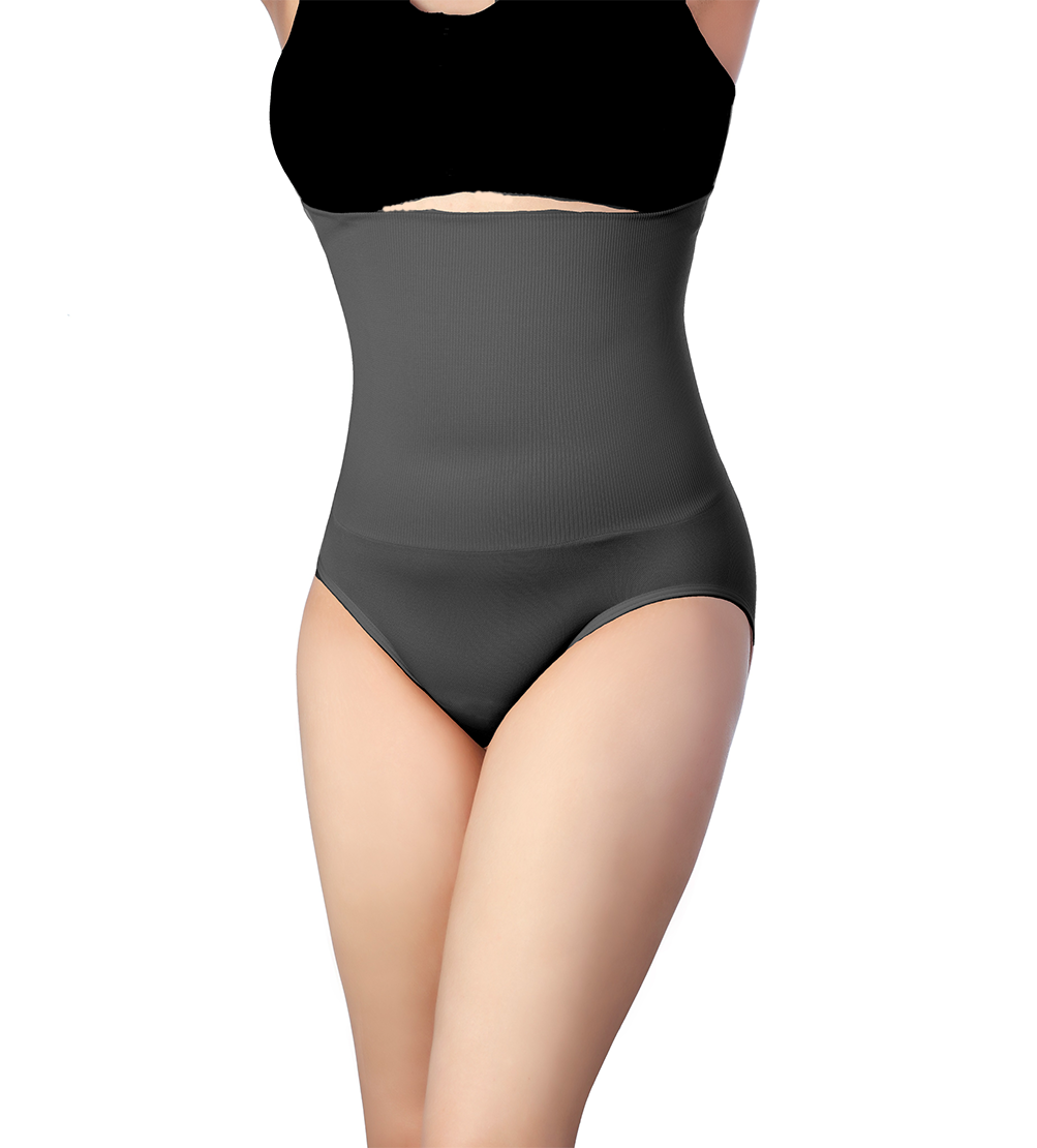 SEAMLESS HIGH-WAIST SHAPING PANTY - JET BLACK