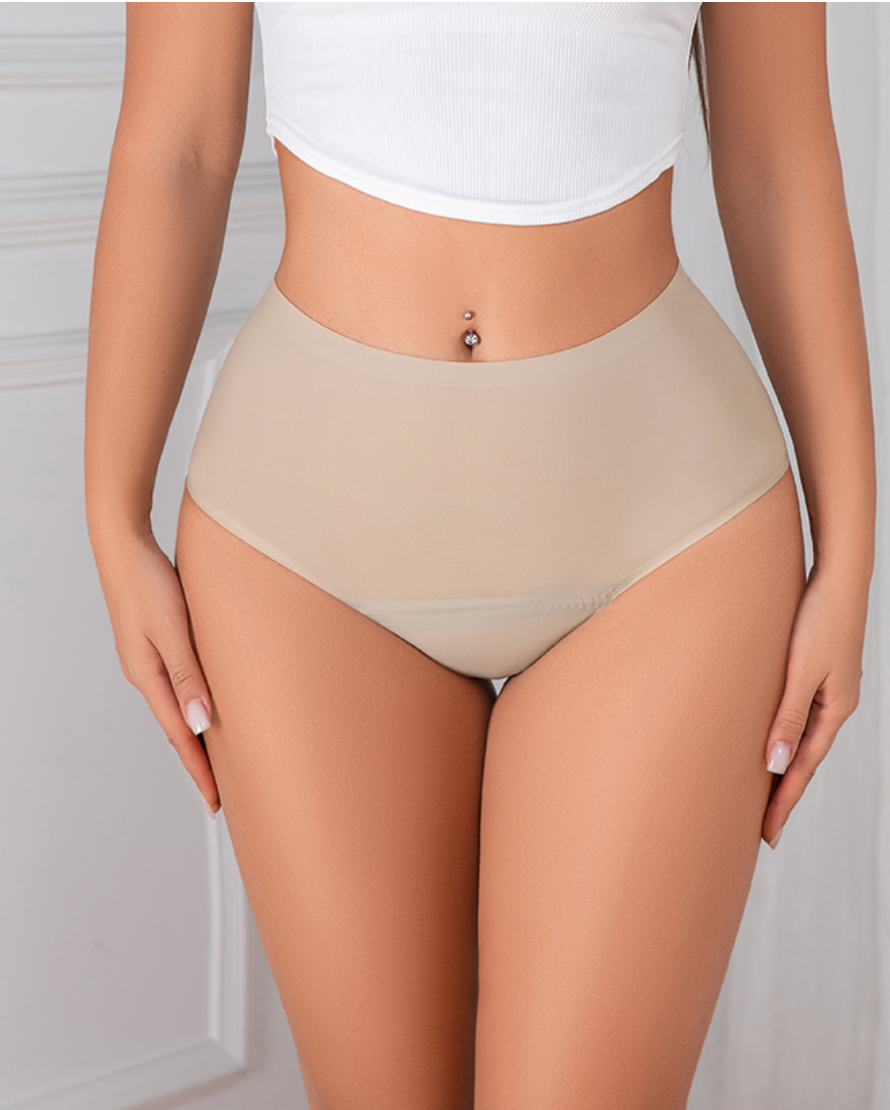 Losha High Waist Laser-Cut 4-Layer Period Briefs - Beige