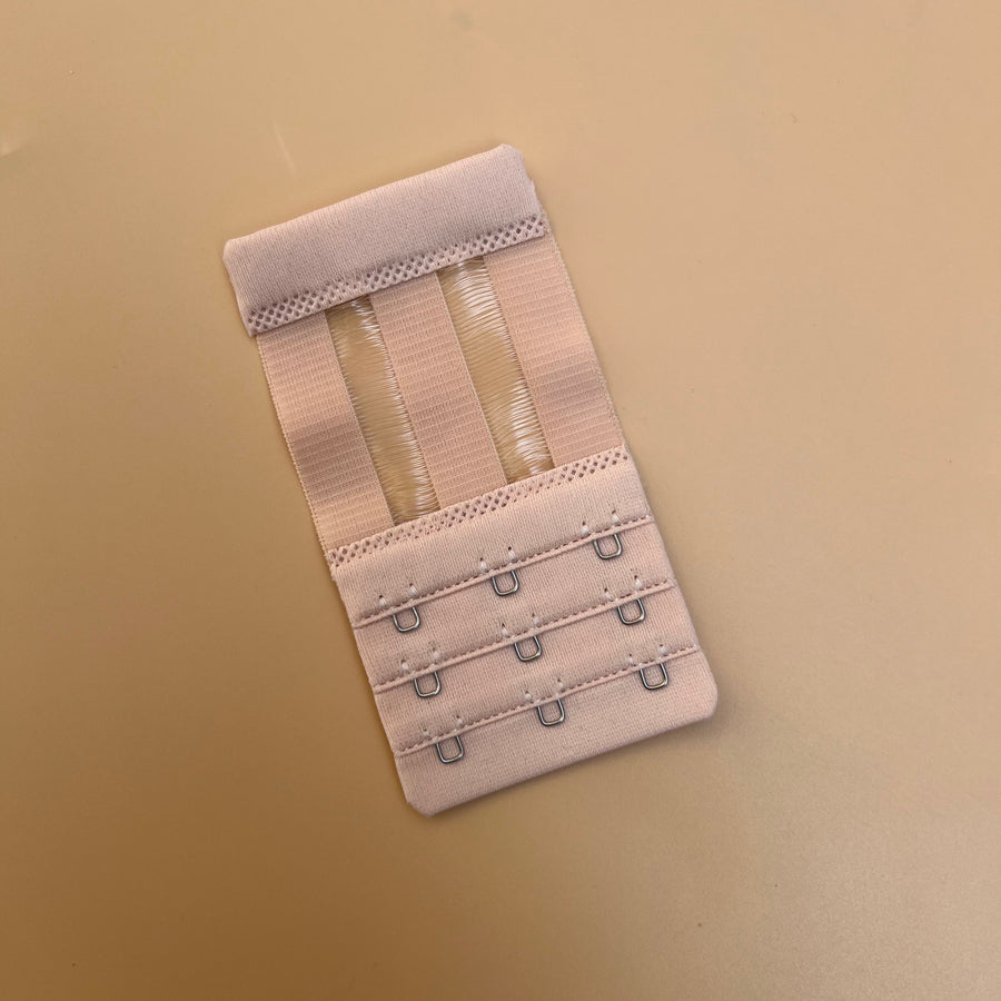 Three Hooks, Three Rows, Stretchy Elastic Bra Extender – Ivory