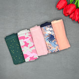 PACK MIT 5 SUPER WEICHEN BAUMWOLL-STRETCH PRINTED BIKINI-SLIPS - ARMY