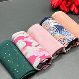 PACK MIT 5 SUPER WEICHEN BAUMWOLL-STRETCH PRINTED BIKINI-SLIPS - ARMY